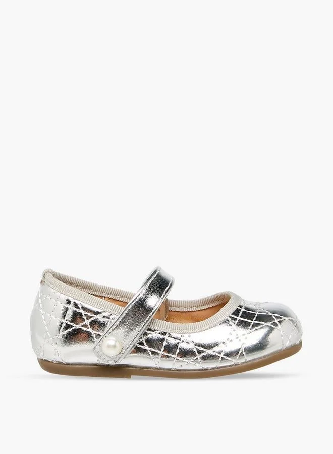 Flora Bella By Shoexpress Flora Bella Mary Jane Shoes with Hook & Loop, Quilted Design